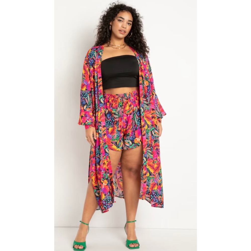 Vibrant Floral Swim Cover-Up